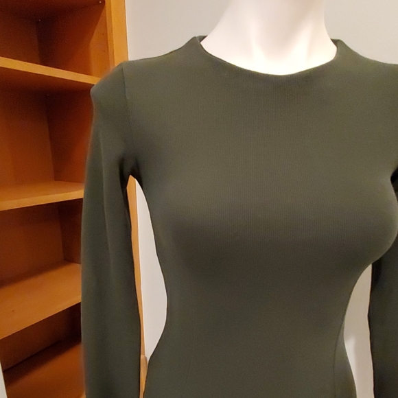 Zara White Black Collection Green Dress Size S - Picture 3 of 9